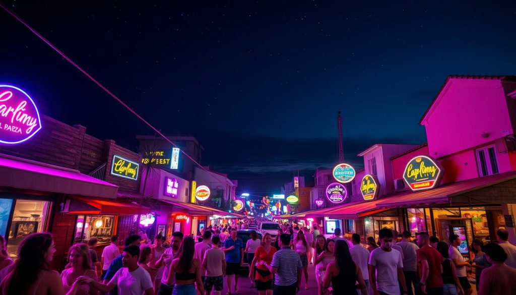 Vibrant nightlife in Florianópolis