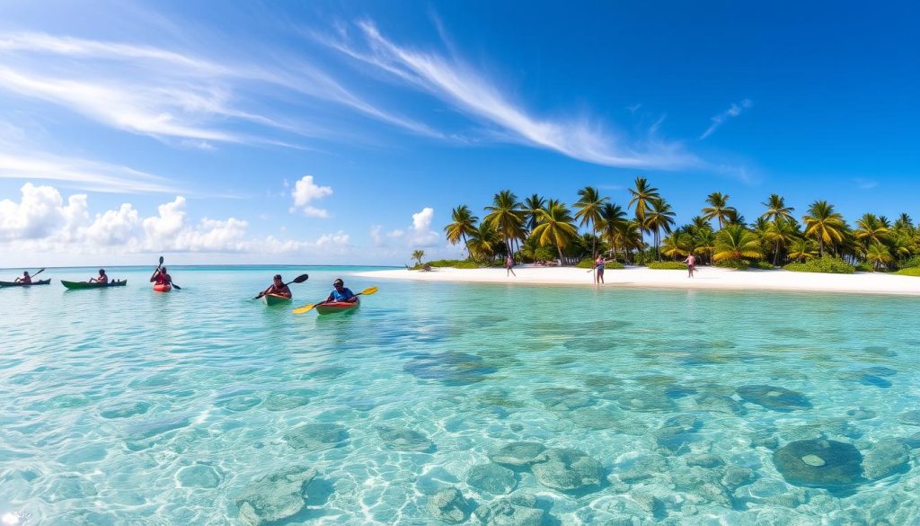 Water activities in Ambergris Caye