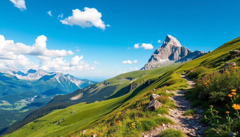 Zugspitze Peak in Bavarian Alps Hiking Trails