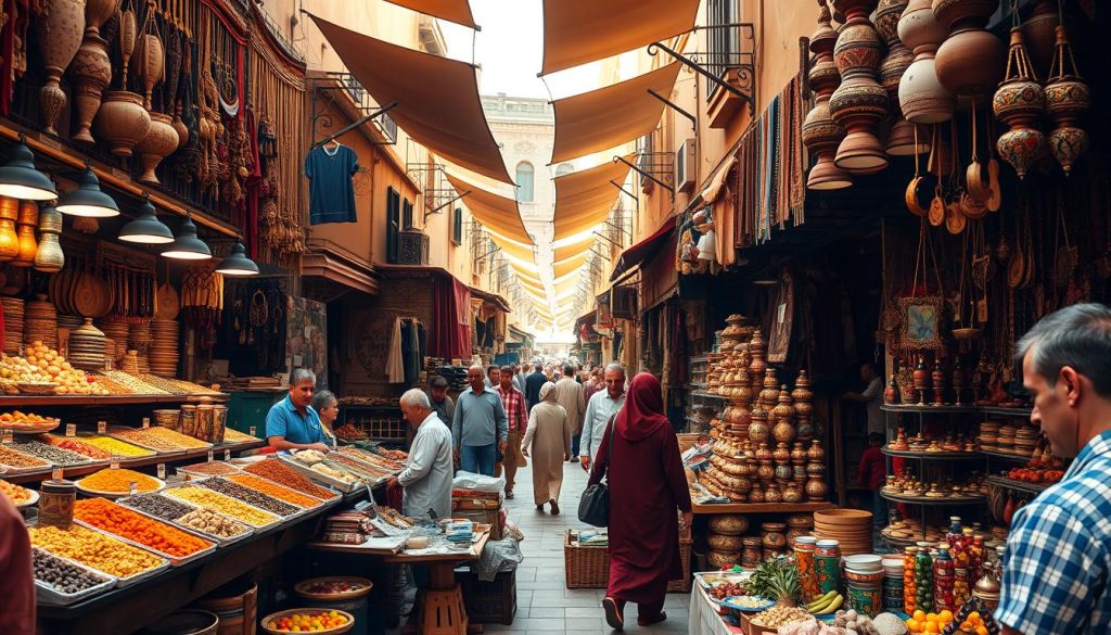 bustling local market in Hurghada