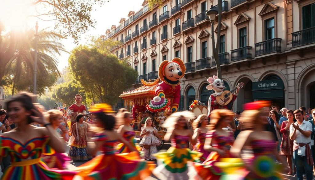 festival parade in Barcelona