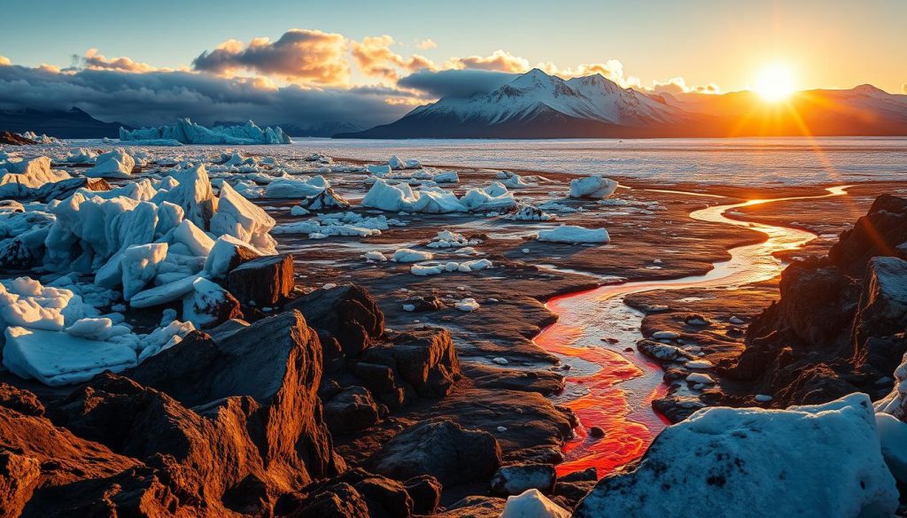 fire and ice landscape