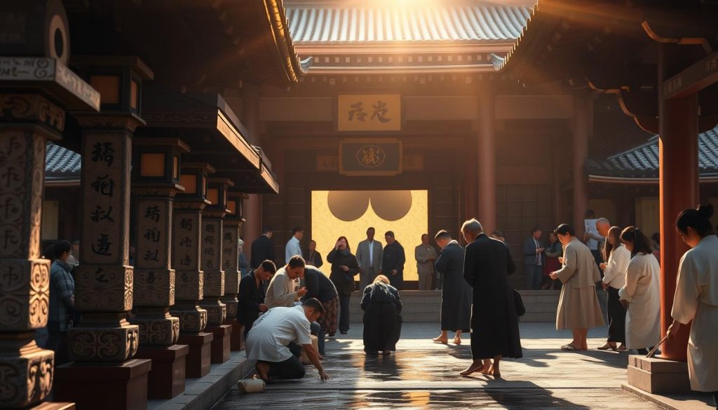 foot-washing ritual at Kyoto shrine