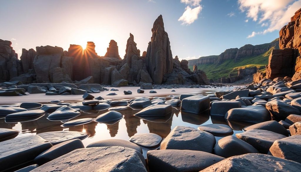 hexagonal basalt columns