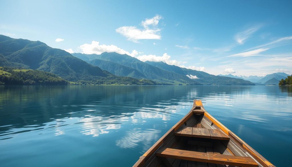 lake boat view