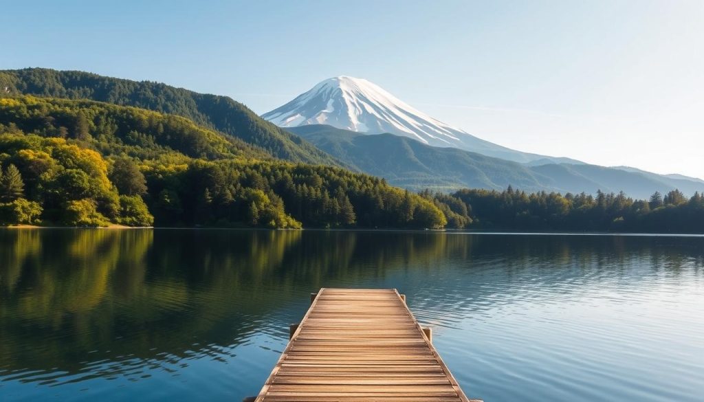 lake view in fuji hakone izu national park