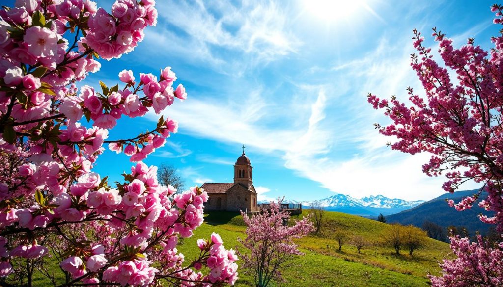 spring blossoms in North Macedonia