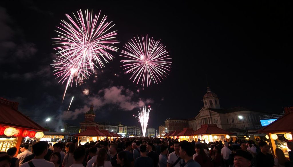 summer festival fireworks