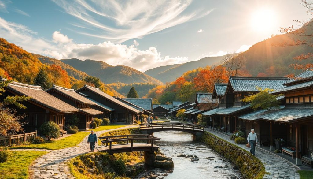 traditional village scenery