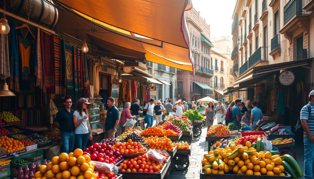 vibrant street markets