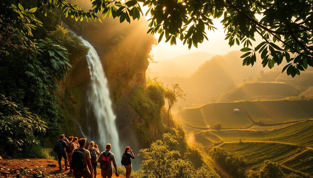 waterfall adventures and coffee plantation tours