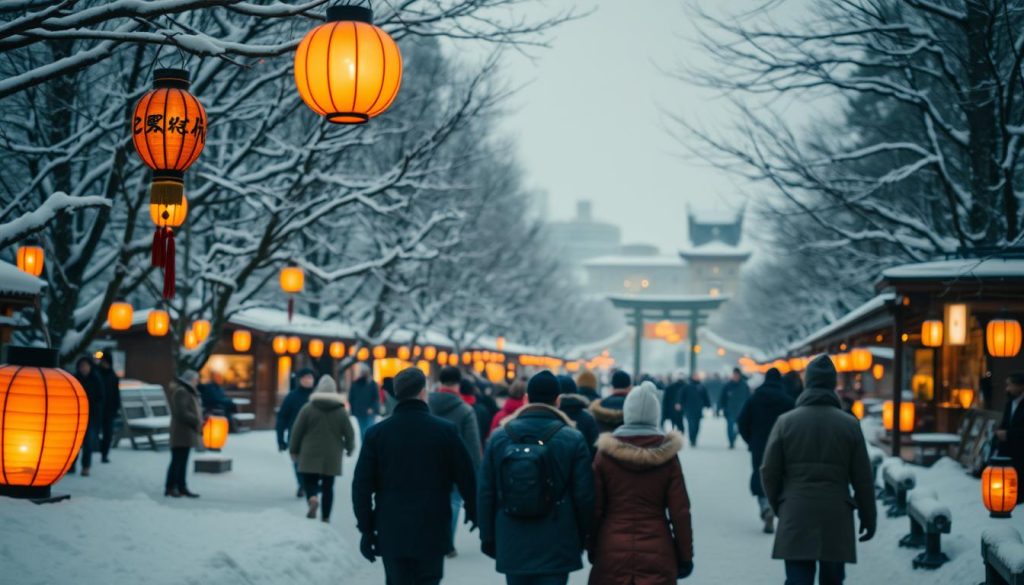 winter festival lanterns