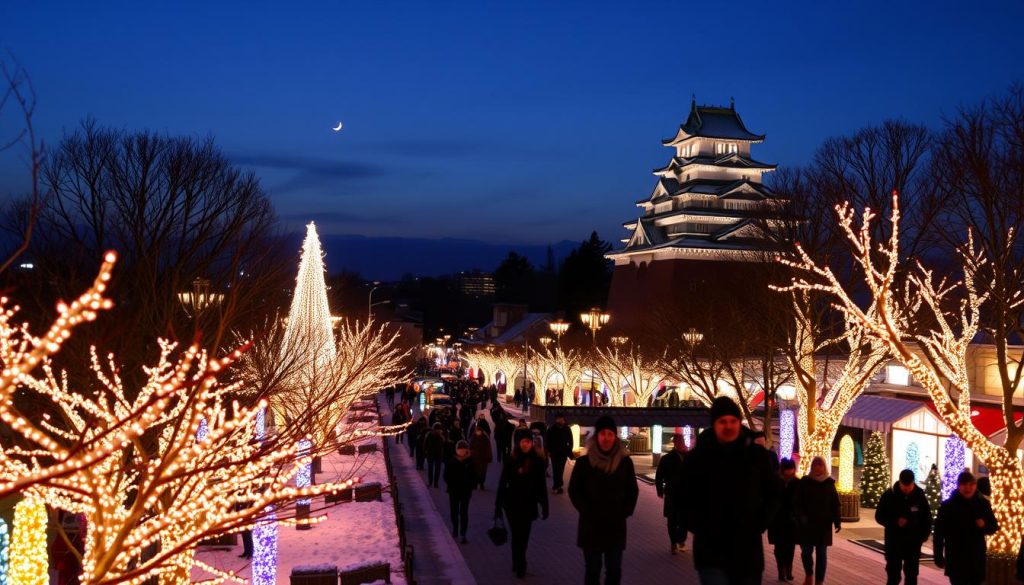 winter illuminations in Sendai