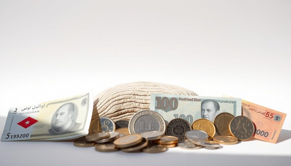 Jordanian dinar banknotes and coins