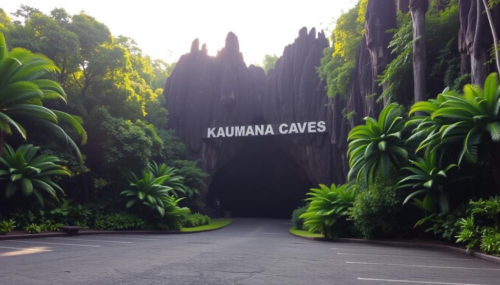 Kaumana Caves parking and entrance