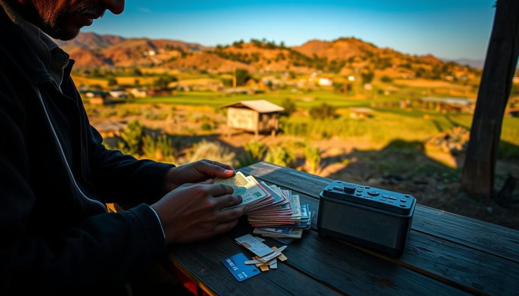 Managing cash and card transactions in remote areas