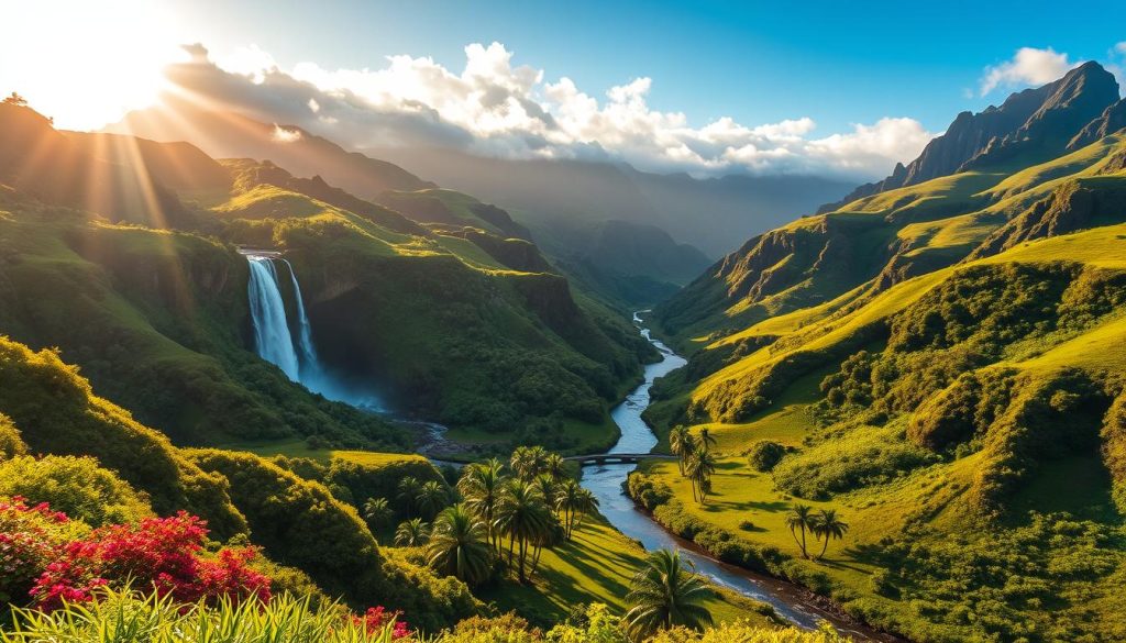 Molokai's lush landscape