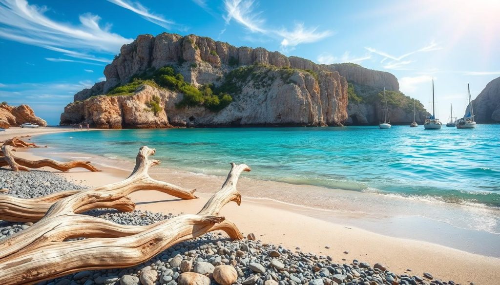Ponza Island beach view