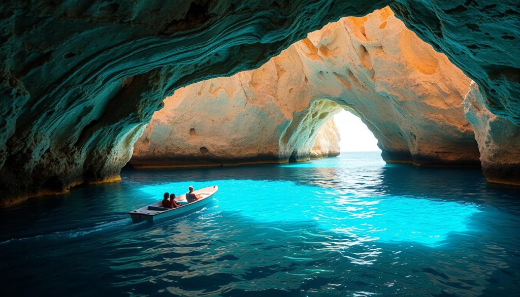benagil cave boat