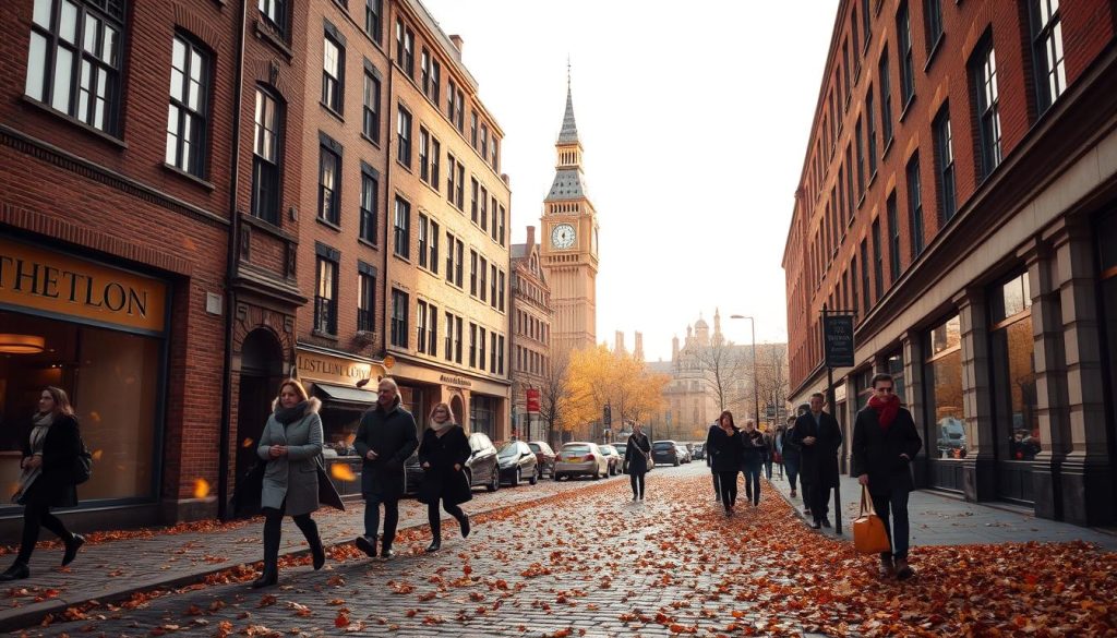 fall in the city