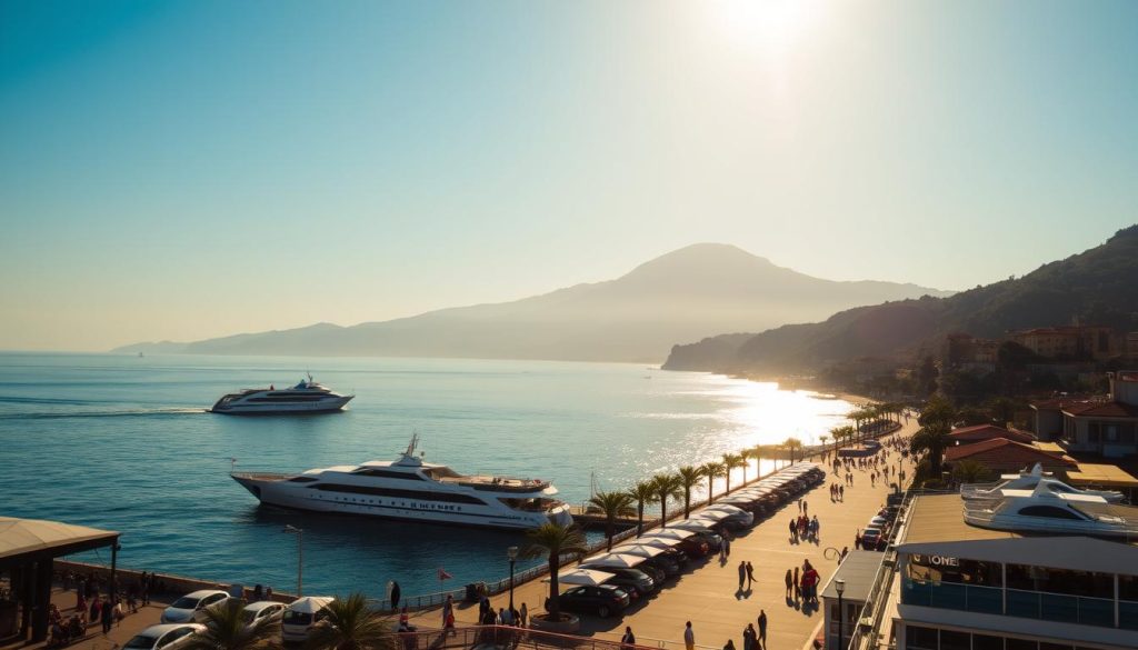 ferry view to ischia