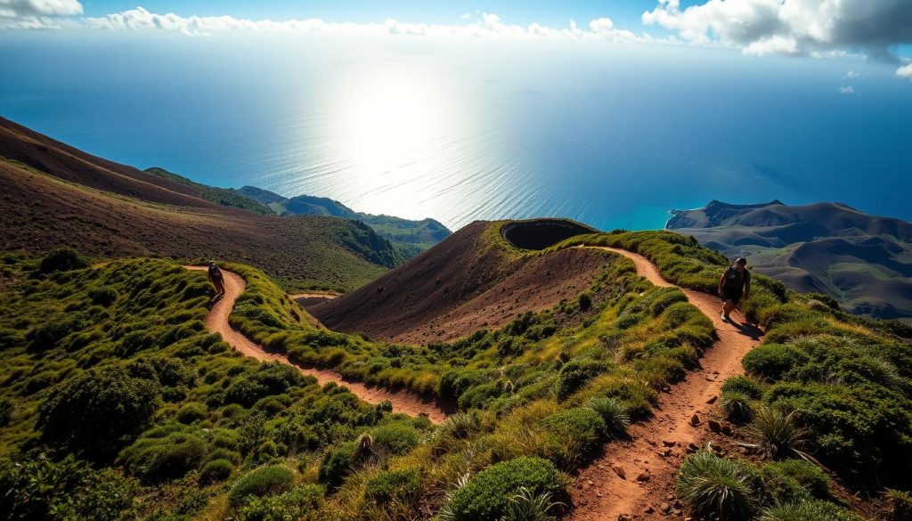 hiking trails and cinder cone