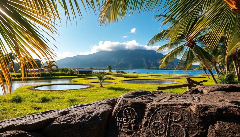 historic fish ponds and petroglyphs