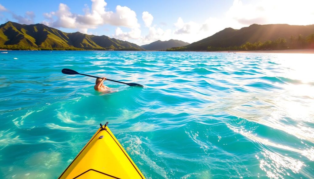 kayaking at lanikai beach