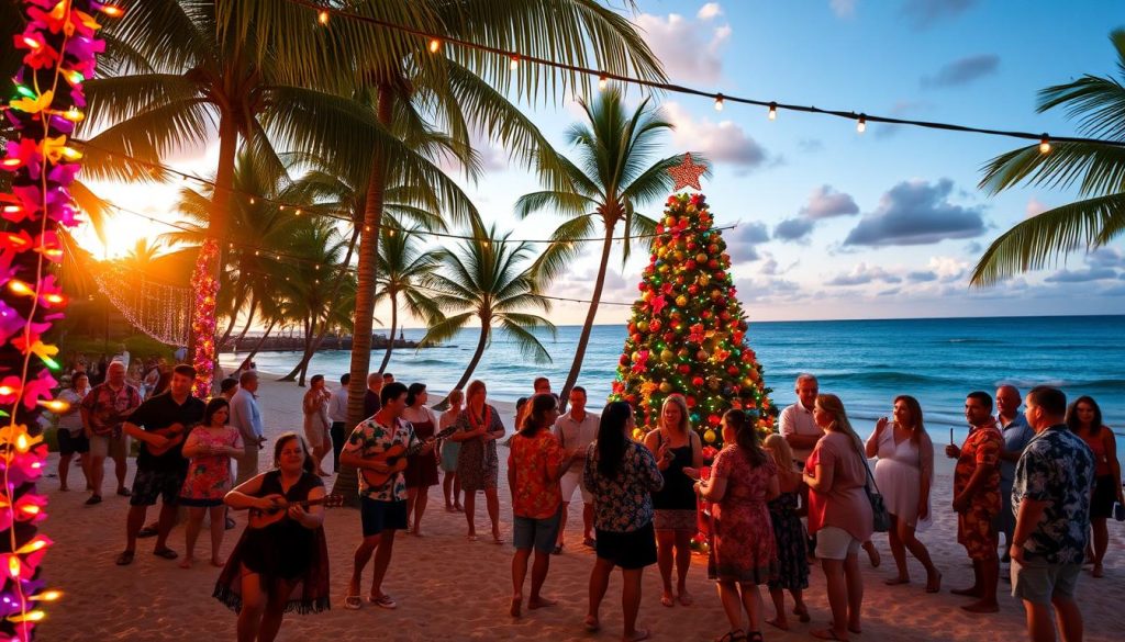 lei day and christmas celebrations