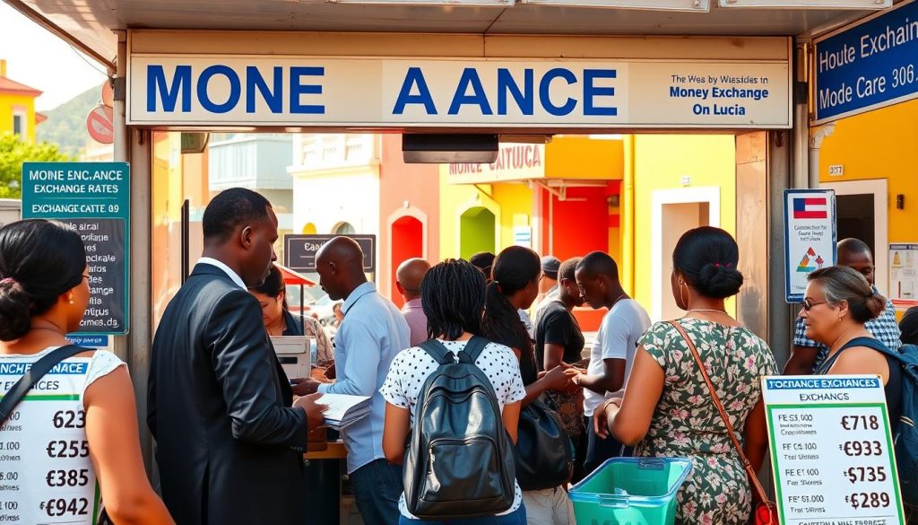 money exchange in St. Lucia