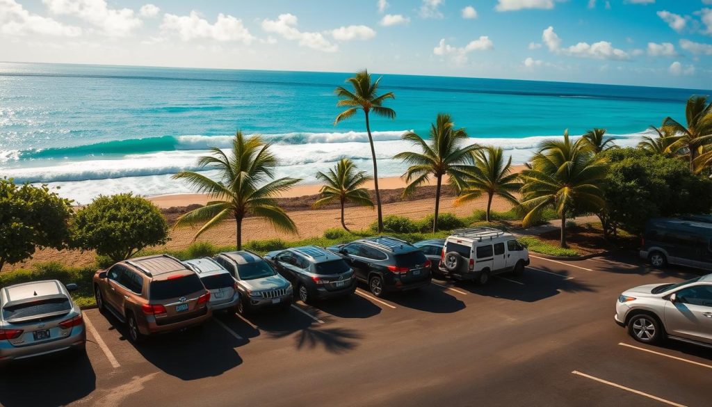 parking area near turtle beach