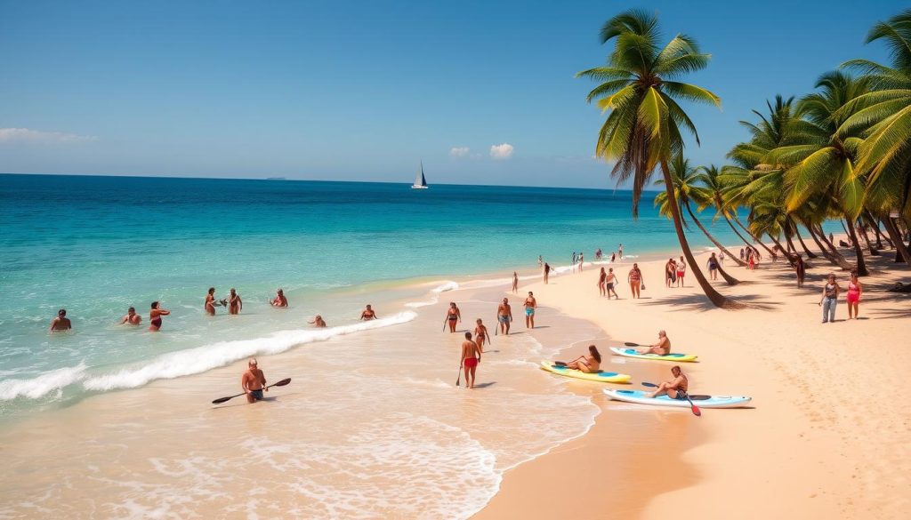 sandy beaches and water sports