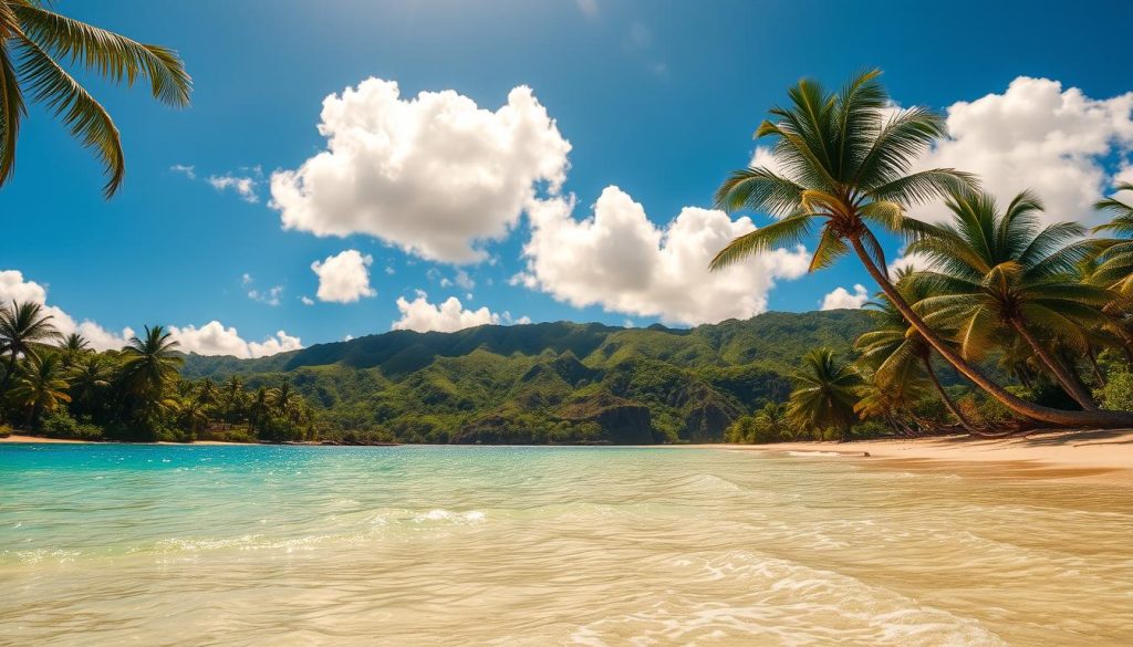 scenic beauty of Anaeho'omalu Beach