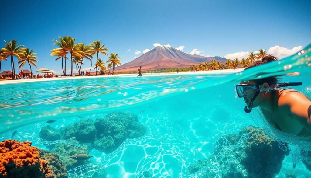 snorkeling at mauna kea beach