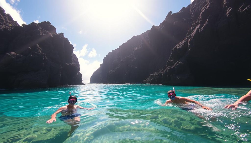 snorkeling at rocky points