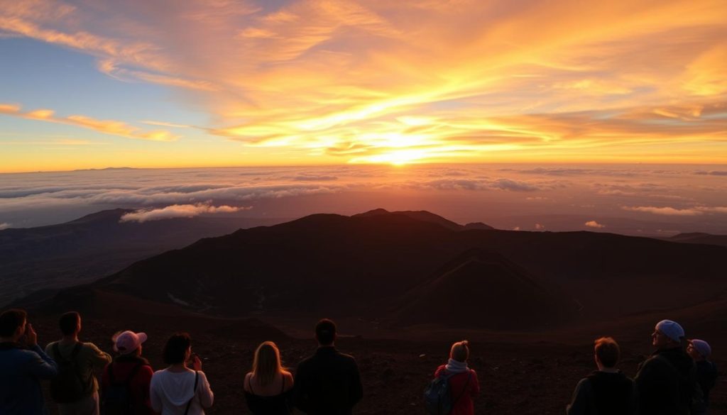 sunrise viewing at summit haleakala