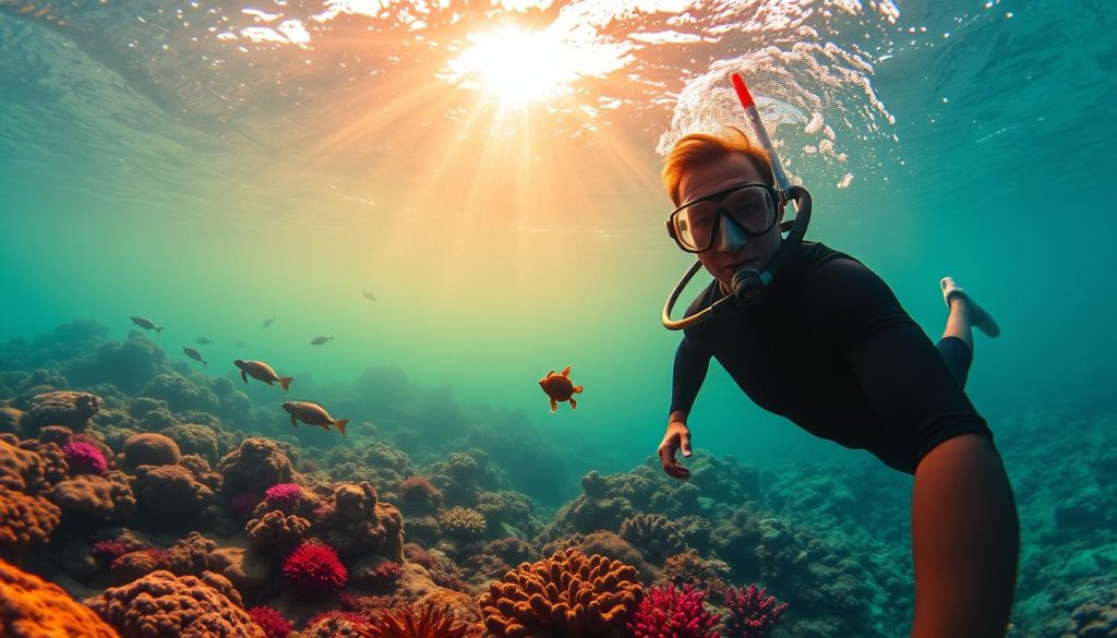 underwater snorkeling