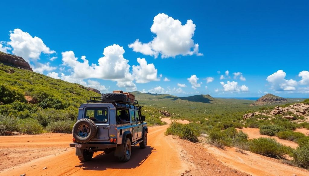 4WD vehicle in Washington Slagbaai National Park