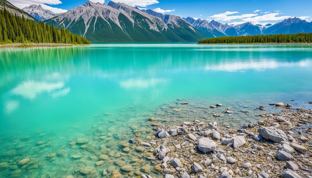 Abraham Lake in summer