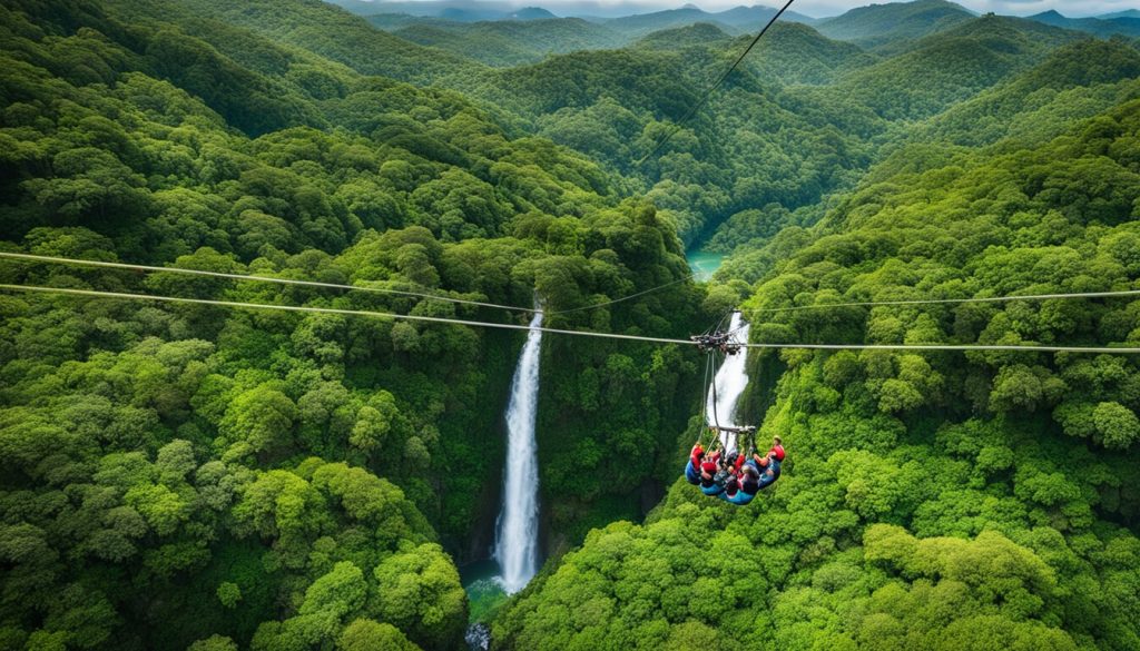 Antigua rainforest canopy tour