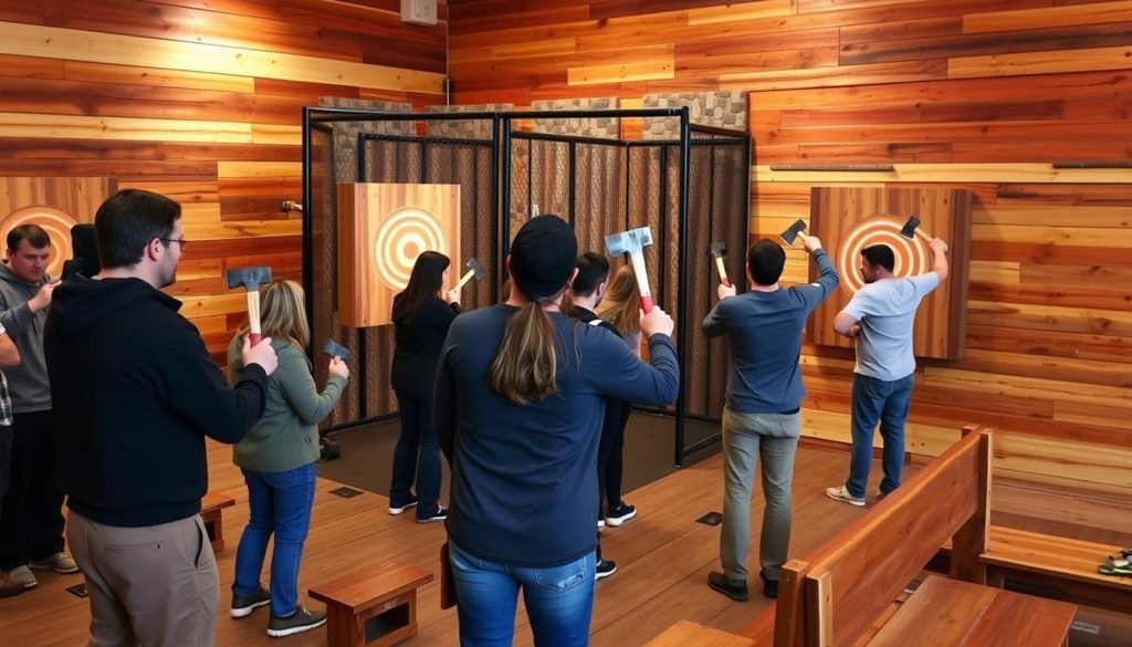 Axe throwing at Axel's Throw House