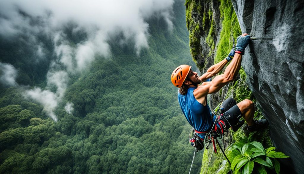 Baños rock climbing