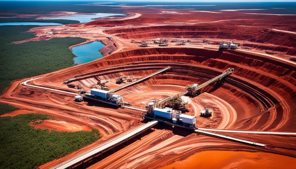 Bauxite mining in Weipa