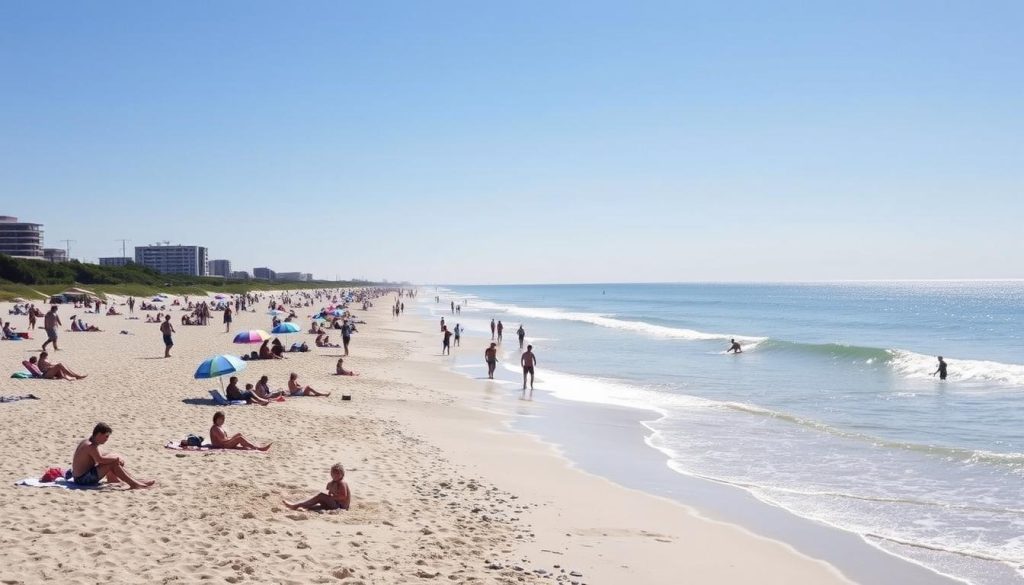 Beach activities on Mustang Island