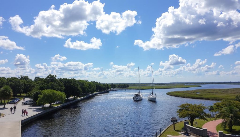 Beaufort River waterfront