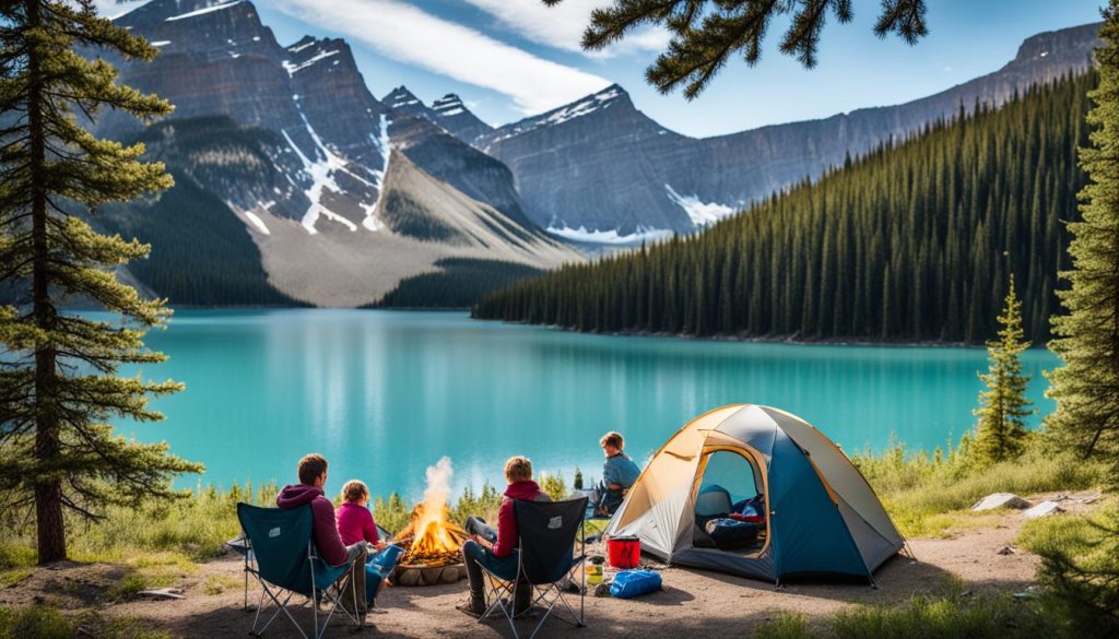 Camping near Peyto Lake