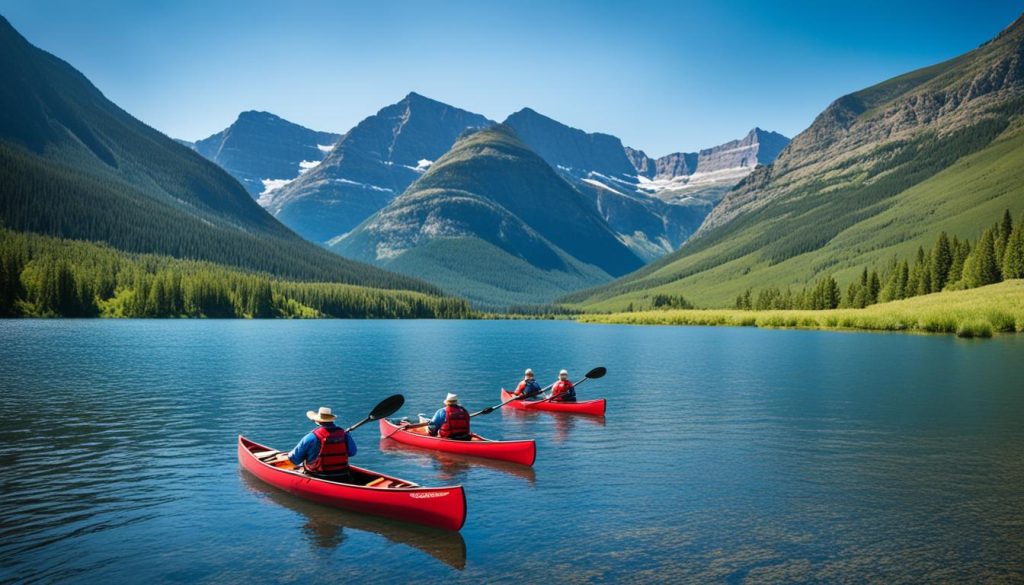 Canoeing in Waterton Lakes