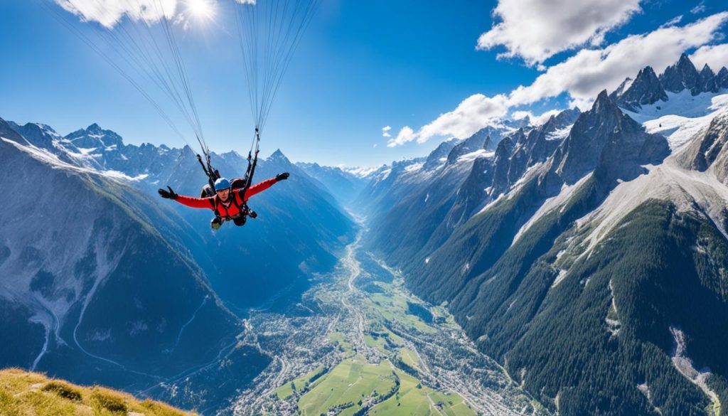 Chamonix paragliding