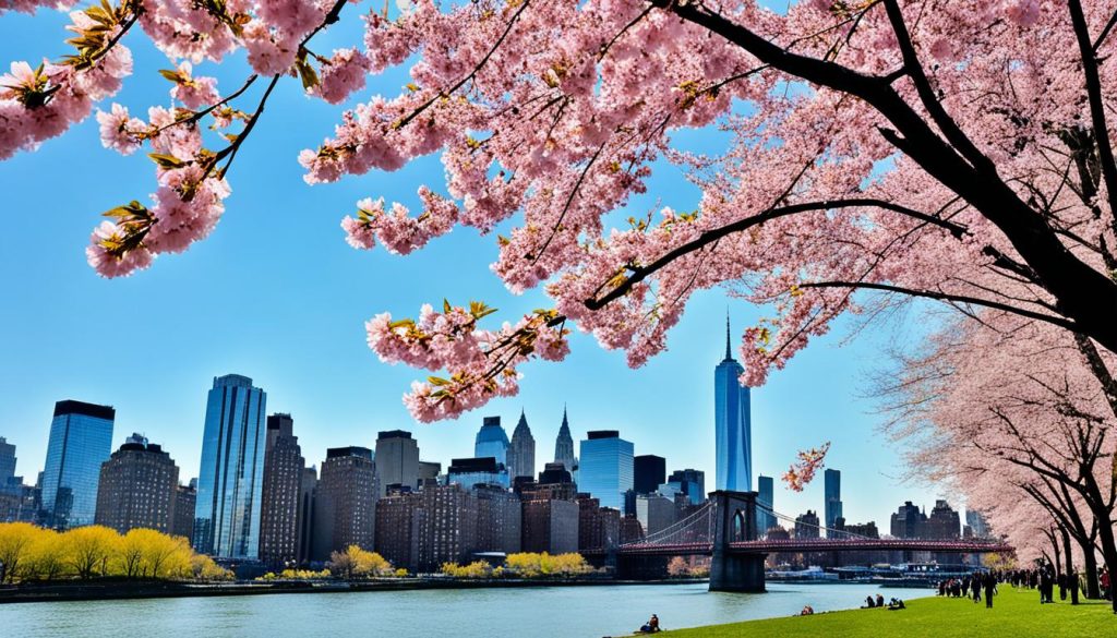 Cherry blossoms on Roosevelt Island