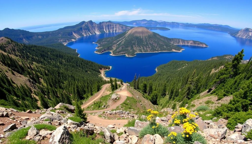 Crater Lake hiking trails